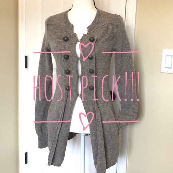 Free People Sweaters - Free People Wool Military Button Front Cardigan